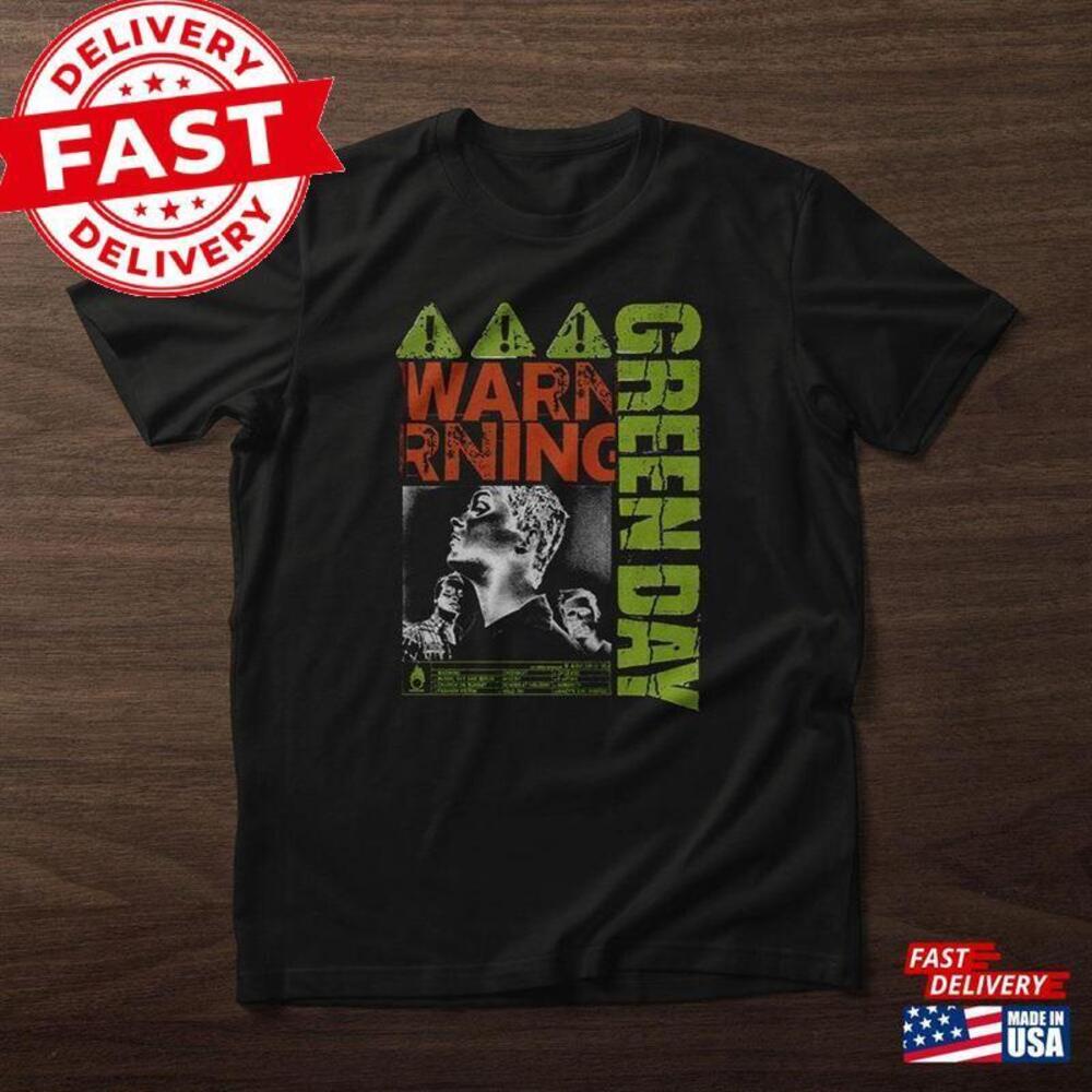 Green Day Warning T-Shirt   Classic